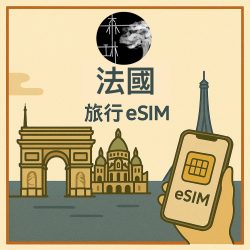 法國eSim 5G SFR/Bouygues/Free Mobile 三電信旅遊卡